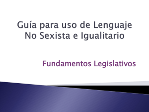 Guía para uso de Lenguaje No Sexista e Igualitario