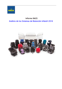 Informe RACE: Análisis de los Sistemas de Retención Infantil 2016