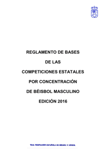 Reglamento de Bases CEC Béisbol Masculino Edición 2016