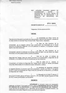 Decreto Exento Nº 2711/2010 - Universidad de Playa Ancha