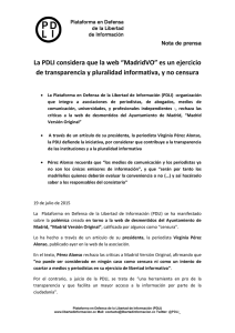 MadridVO - Plataforma en Defensa de la Libertad de Información
