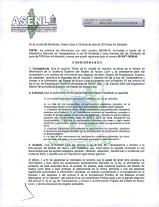 Respuesta - Auditoría Superior del Estado de Nuevo León