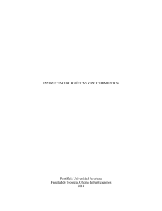 Instructivo de políticas y procedimientos Oficina de Publicaciones
