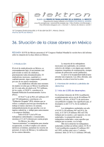 36. Situación de la clase obrera en México