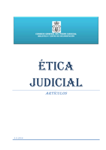 Ética Judicial. ArtículosAbre en nueva ventana