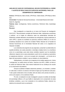 análisis de casos de contingencias, hechos posteriores al cierre y