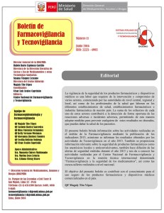 Boletín de Farmacovigilancia y Tecnovigilancia