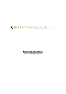 resumen de prensa - Real Club Náutico de Tenerife