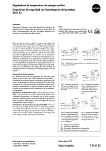 Hoja sinóptica T 2181 ES Reguladores de temperatura