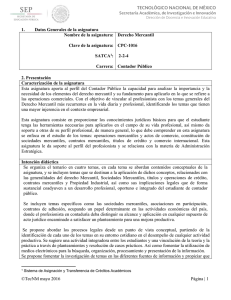 Derecho Mercantil - Instituto Tecnol&oacute;gico de Colima