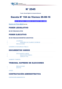 26-08-2016 Resumen Gacetario - Procuraduría General de la