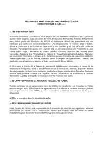 DEL DIRECTORIO DE ACEFA Asociación Deport