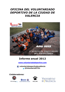 Informe anual de Voluntariado Deportivo