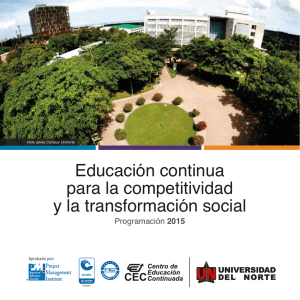 Educación continua para la competitividad y la transformación social