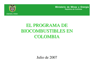 Programa de biocombustibles en Colombia