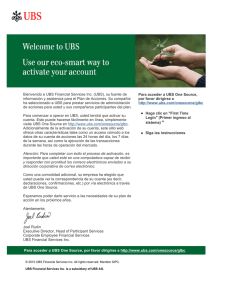 Bienvenido a UBS Financial Services Inc. (UBS), su fuente de