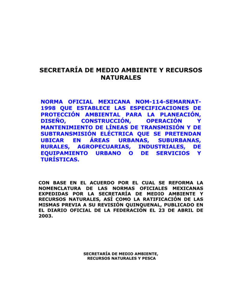 Secretaría De Medio Ambiente Y Recursos Naturales