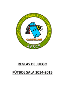 REGLAS DE JUEGO 2014-2015 AFSCS