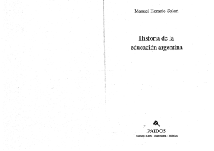 Historia de la educacin argentina
