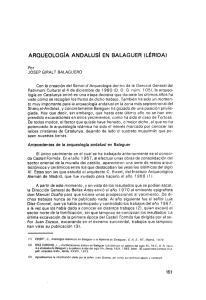 pdf Arqueología andalusí en Balaguer (Lérida)