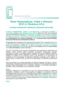 ECO 21 Mendoza 2015, Jornadas de Educación Ambiental y