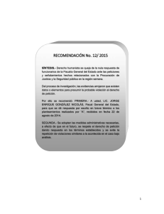 RECOMENDACIÓN No. 12/ 2015 - Comisión Estatal de los