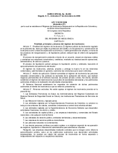 Ley 1116 de 2006 - Cámara de Comercio del Cauca