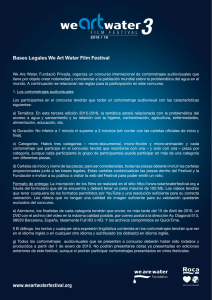 www.weartwaterfestival.org Bases Legales We Art Water Film Festival