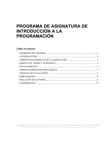 programa de asignatura de introducción a la programación