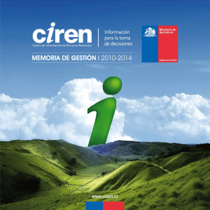 Memoria CIREN-2010-2014.