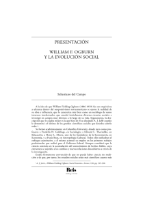 Presentación. William F. Ogburn y la evolución social. Campo