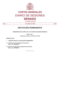 Diario de Sesiones de Diputación Permanente
