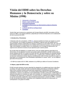 Visión del IIDH sobre los Derechos Humanos y la Democracia y