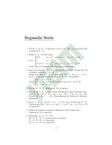 Ejercicios Serie II - Departamento Académico de Matemáticas