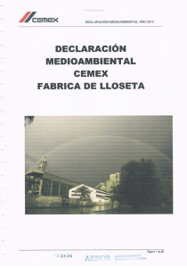 Declaración Medioambiental Lloseta 2014
