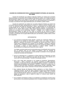 ACUERDO DE COORDINACION PARA EL APROVECHAMIENTO