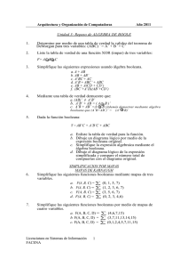Tema 3- Repaso Algebra de Boole