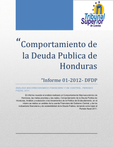 “Comportamiento de la Deuda Publica de Honduras