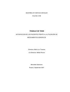 Satisfacción de los pacientes frente a la utilización de