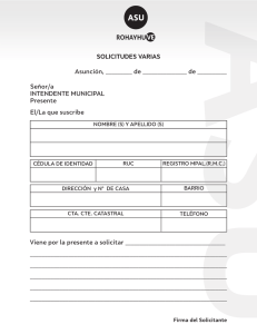 Formulario solicitud - Municipalidad de Asunción