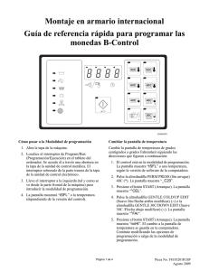 Coin B-Control Programming Quick Reference Guide for