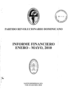 informe financier0 enero - mayo, 2010