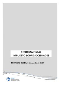 reforma fiscal impuesto sobre sociedades proyecto de ley
