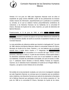 Síntesis: El 8 de junio de 1998 este Organismo Nacional inició de