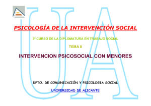 INTERVENCION PSICOSOCIAL CON MENORES.RUA