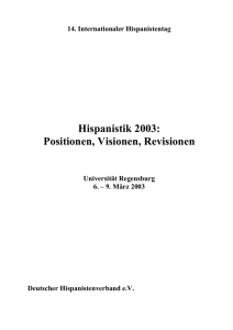 Hispanistik 2003: Positionen, Visionen, Revisionen