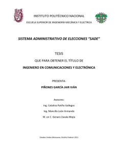 Sistema Administrativo De Elecciones “SADE”