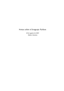 Notas sobre el lenguaje Python