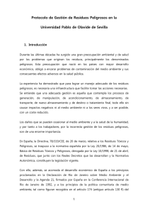 Protocolo de Gestión de Residuos Peligrosos.