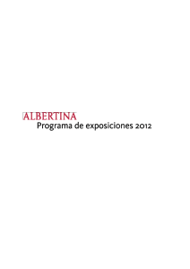 Programa de exposiciones 2012 Programa de